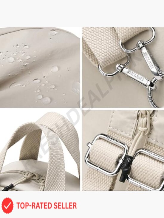 Mini Backpack Nylon Lightweight Durable Travel Shoulder Bag Adjustable Straps main image 7